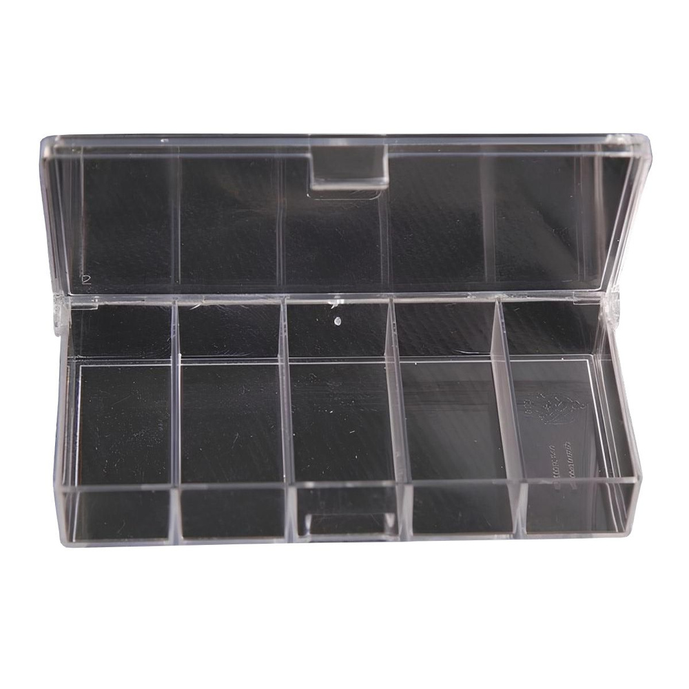 Коробка СВ-01 прозрачная (5 отделений) (100х45х15мм) #1