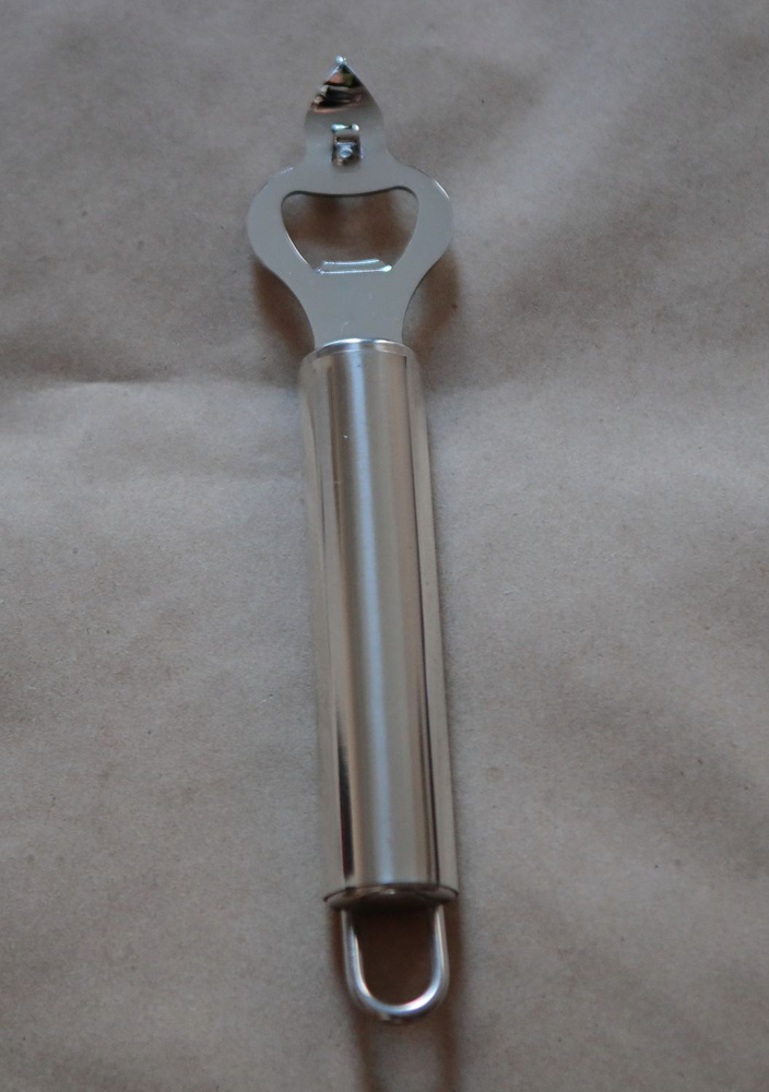 Открывалка для бутылок с пробойником хромированная "Вечность" длина 20см размер ручки 14см вес 97г Ghidini #1