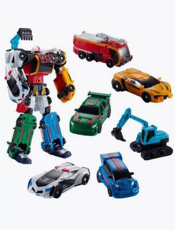 Робот-трансформер Mini Magma 6/Магма 6, 6в1, 25 см. игрушки для мальчиков  #1