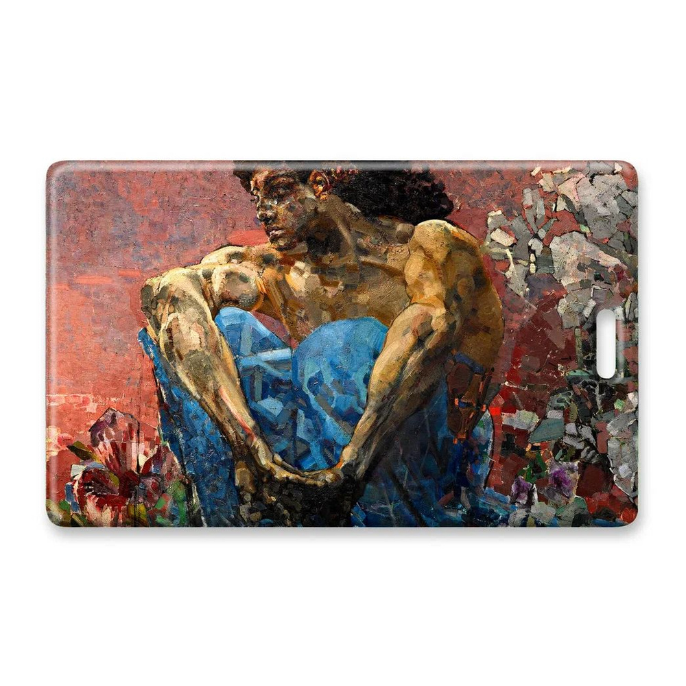 Обложка на проездной с принтом картины М.Врубеля "Демон", Футляр для пластиковых карт, Защитный чехол #1