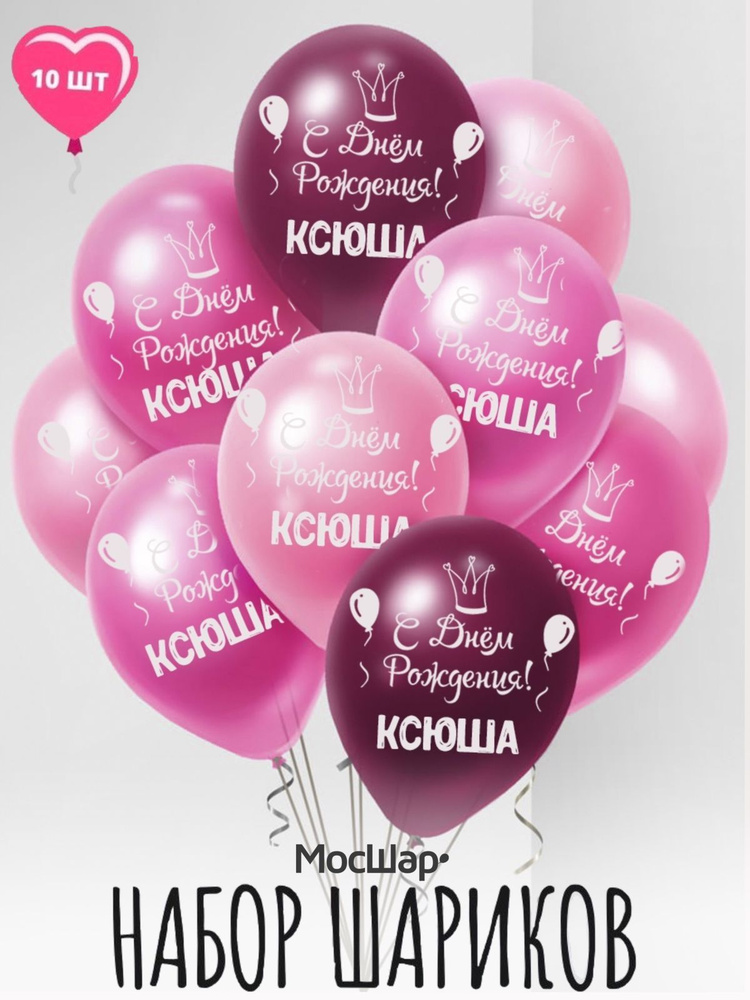 Именные воздушные шары на день рождения Ксюша #1