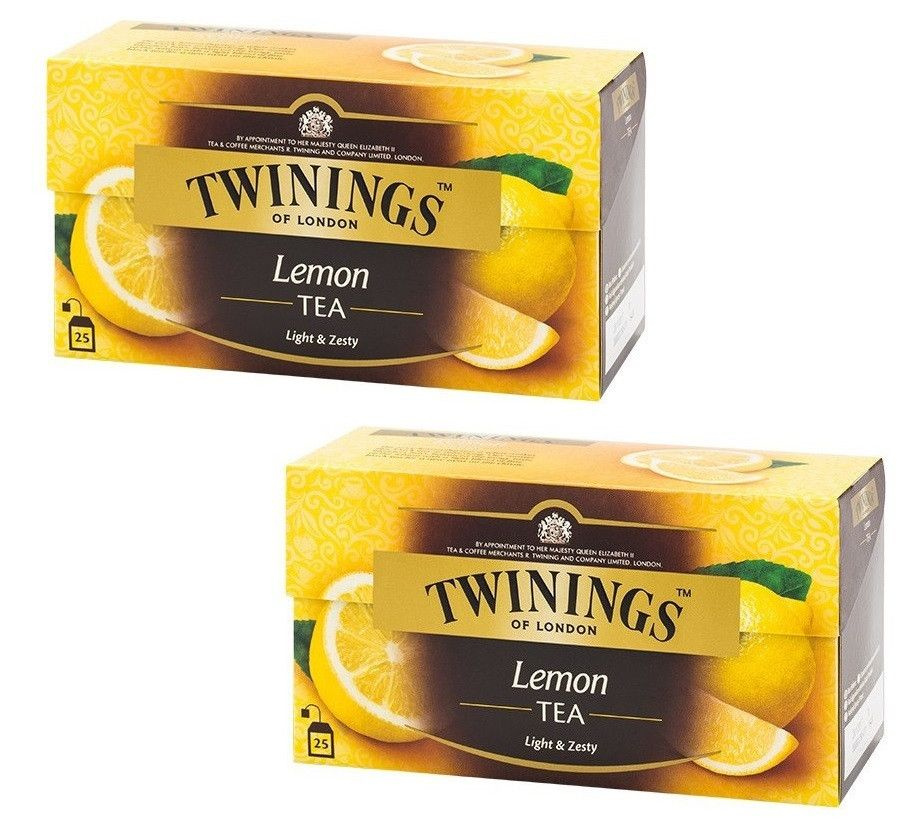 Twinings Lemon 2г x 25 пак черный ароматизированный чай (упаковка 2 шт)  #1