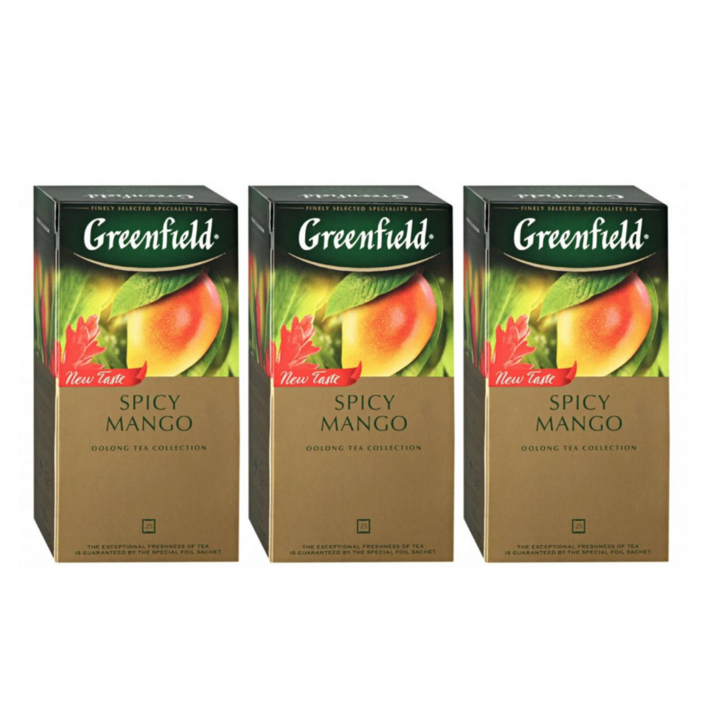 Чай зеленый Greenfield Spicy Mango 25 пакетиков 3 штуки #1