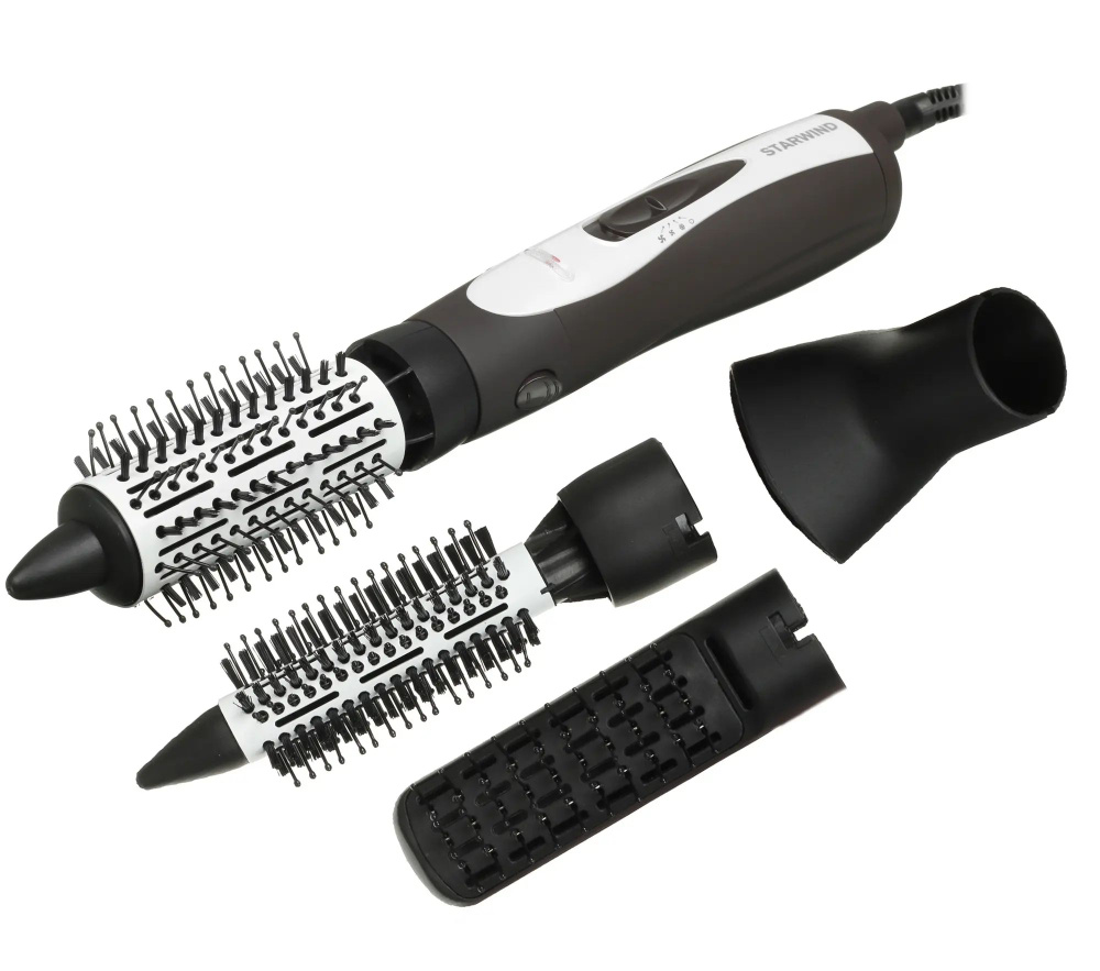 STARWIND Фен-щетка для волос SHP7811 1000 Вт, скоростей 2, кол-во насадок 4, серебристый  #1