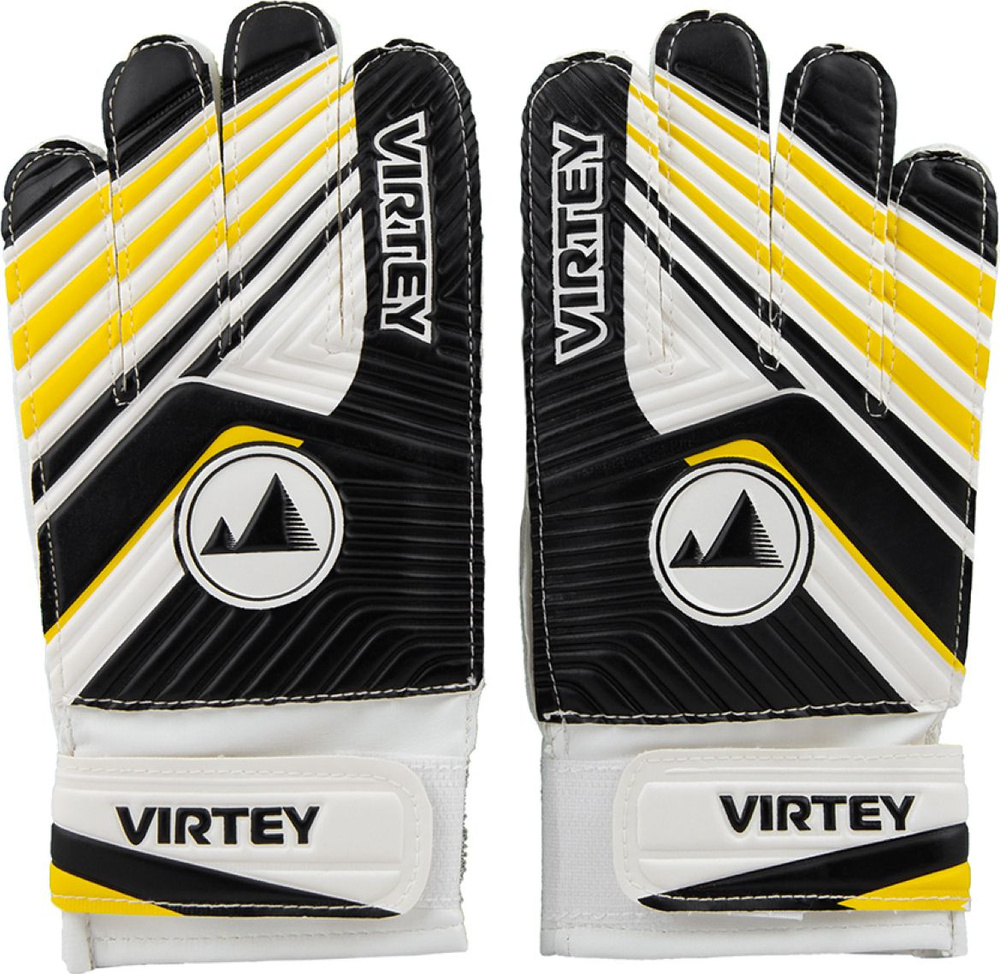 Вратарские перчатки Virtey / Виртей FG02 манжета на липучке, черный, размер 5 / футбольная экипировка #1