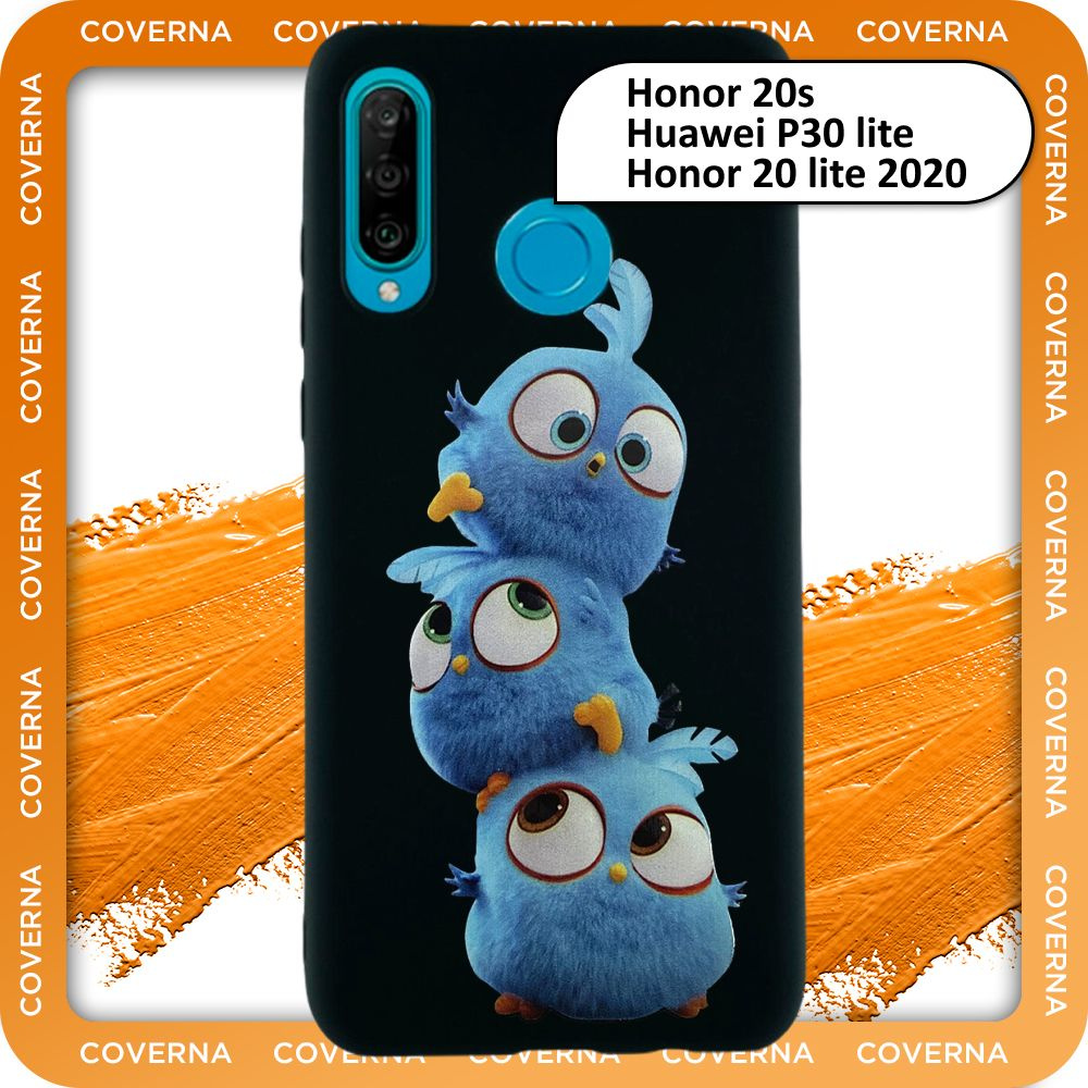 Чехол силиконовый с рисунком Angry Birds на Huawei P30 Lite, Honor 20S, для Хуавей П30 лайт, Хонор 20S #1