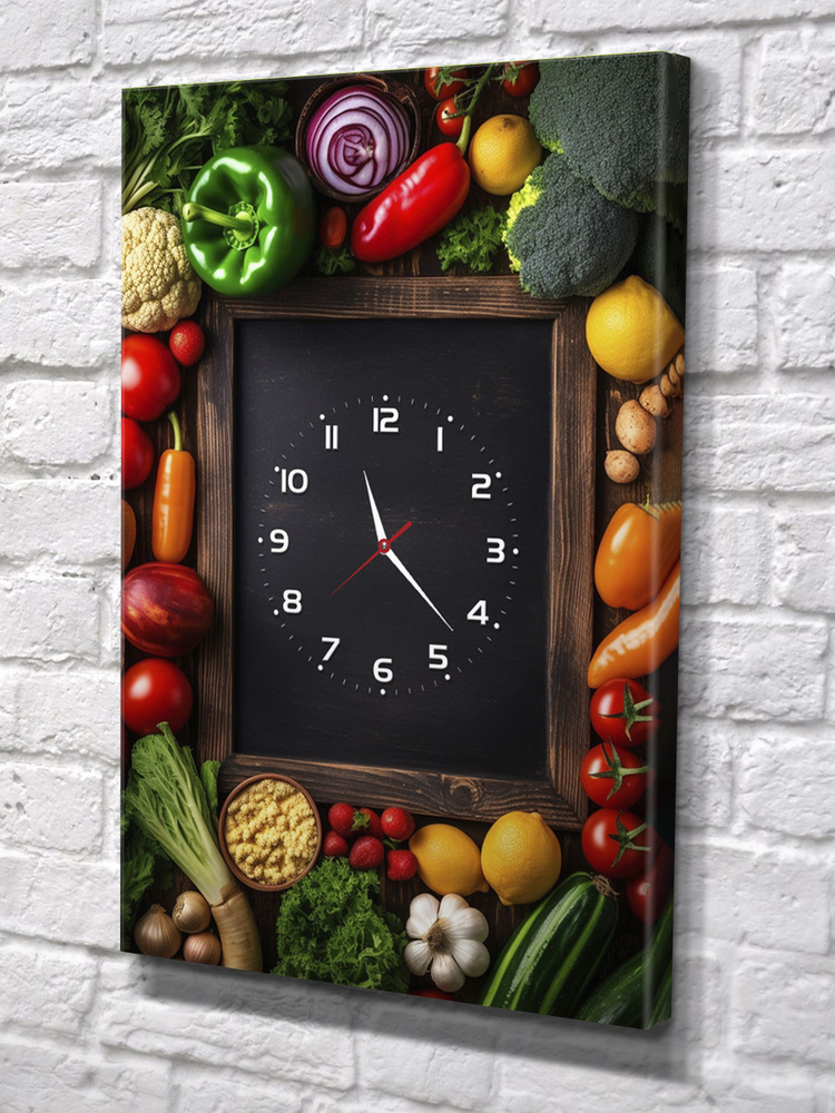 AvalonDecor Настенные часы "овощи", 60 см х 40 см #1