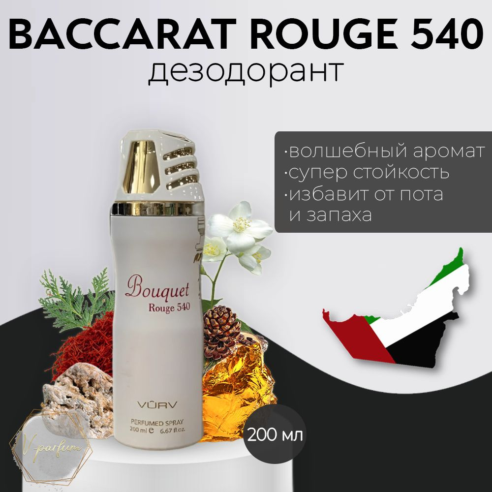 Парфюмированный дезодорант по мотивам аромата Baccarat Rouge 540 / Баккара Руж 540 200 мл  #1