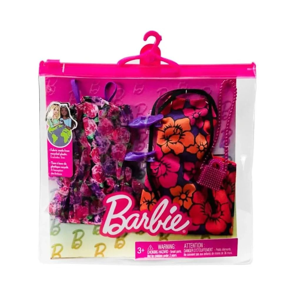 Одежда для кукол Barbie Clothes Vibrant Outfits Fashion 2-Pack HJT35 #1