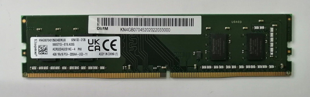 RAM Оперативная память DIMM DDR4 Кingstоn ACR32D4U2S1KC-4 4Гб 3200MHz 1x4 ГБ (ACR32D4U2S1KC-4)  #1