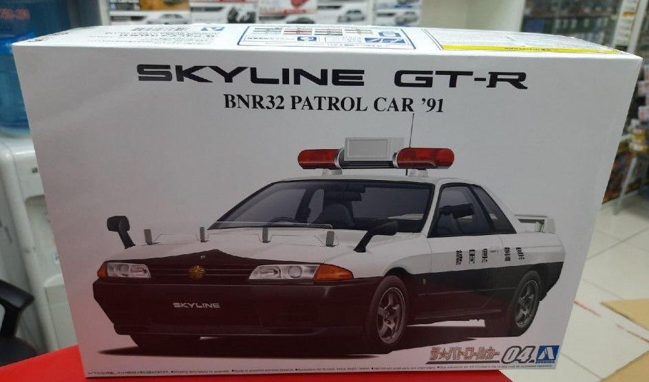 Сборная модель Aoshima 1:24 06284 Nissan Skyline GT-R Patrol Car '91 #1