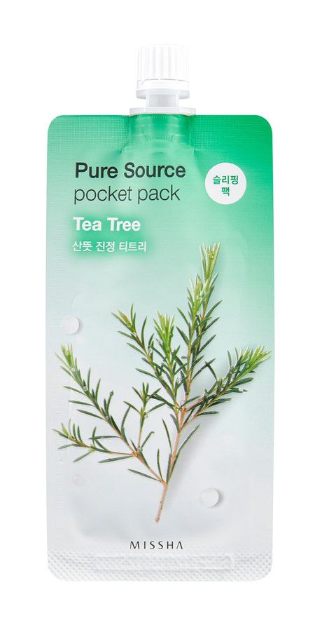 Ночная маска для лица с экстрактом чайного дерева Pure Source Pocket Pack Tea Tree  #1