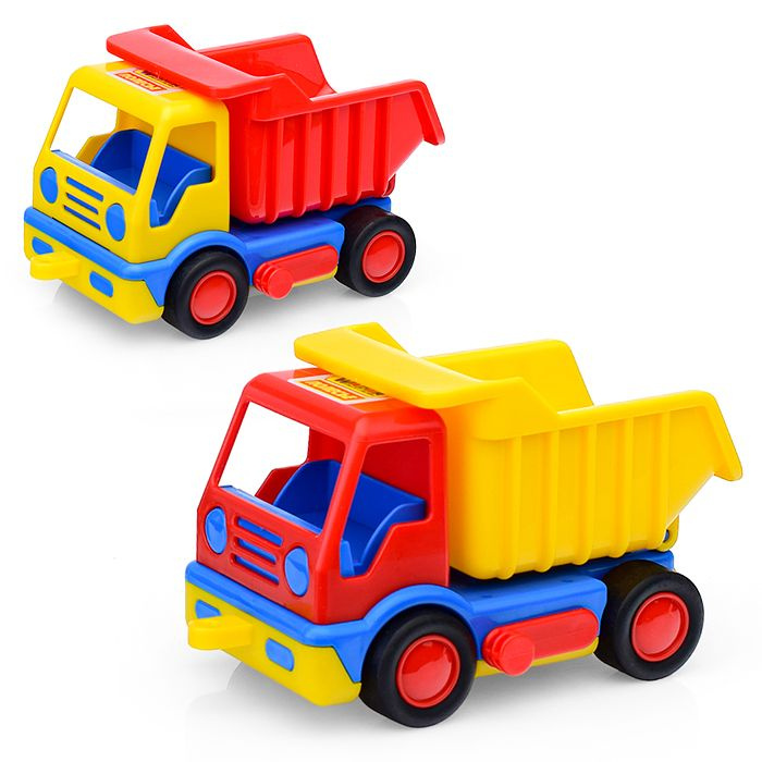 Машинка игрушечная для малышей Базик, Автомобиль Самосвал (в сеточке) 19х11.5х11 см Полесье  #1