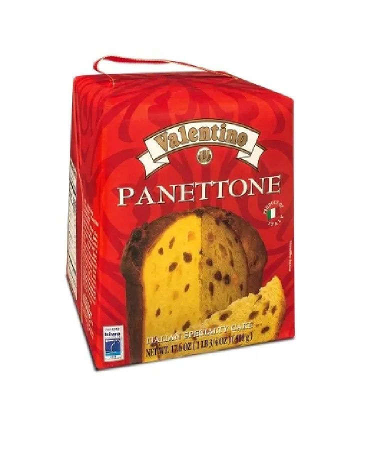 Итальянский кекс Valentino Panettone с изюмом и цукатами кулич, 500 г  #1