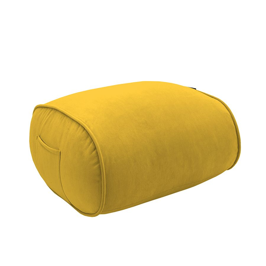 Бескаркасный пуф для ног aLounge - Ottoman - Yellow Shine (велюр, желтый) - оттоманка к дивану или креслу #1
