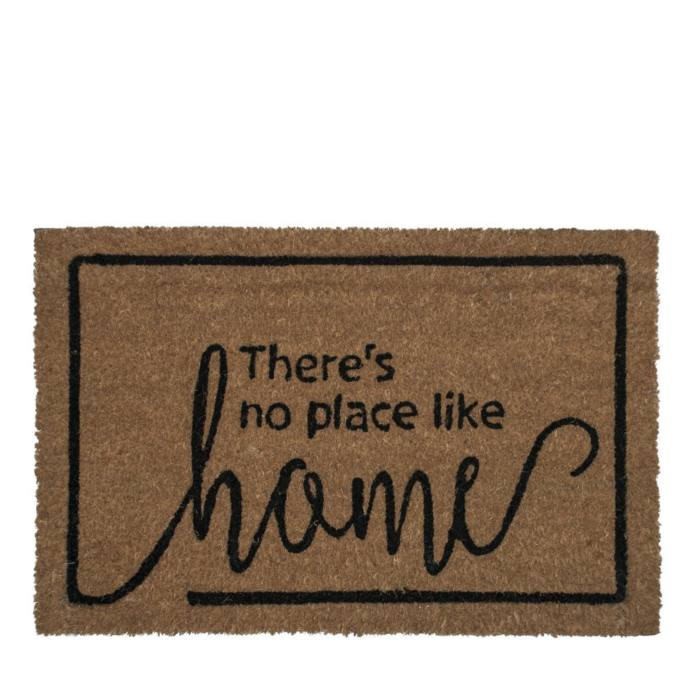 Коврик придверный из кокосовой койры Borghouse "Theres's no place like home", размером 60 x 40 см  #1