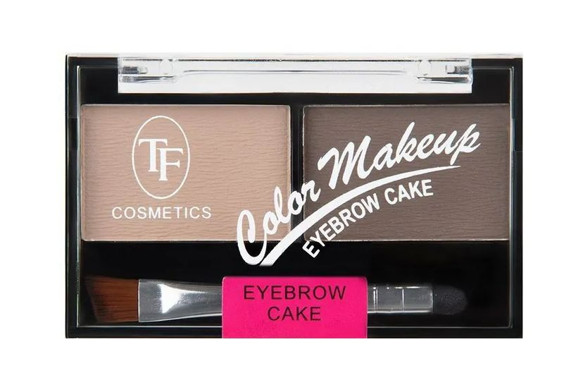 TF cosmetics Тени для бровей Color Makeup Eyebrow Cake, тон 02 Бежево-коричневые оттенки, 1 шт.  #1