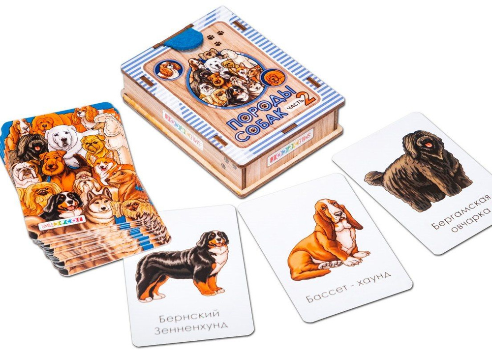 Обучающая настольная игра "Породы собак-2", мемори, набор карточек для развития внимания, памяти, логики #1