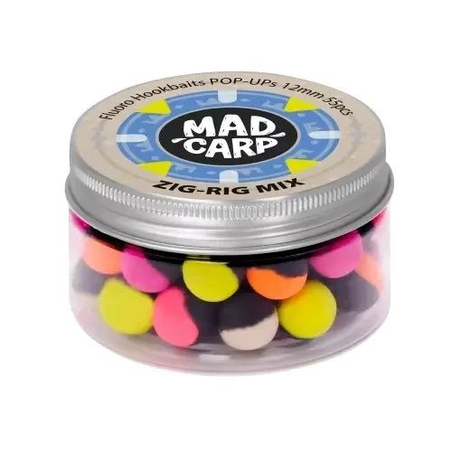 Бойлы плавающие 12 мм Разноцветные Фрукты Mad Carp (Мэд Карп) - Fluoro Hookbaits Pop-Ups Zig-Rig Color #1