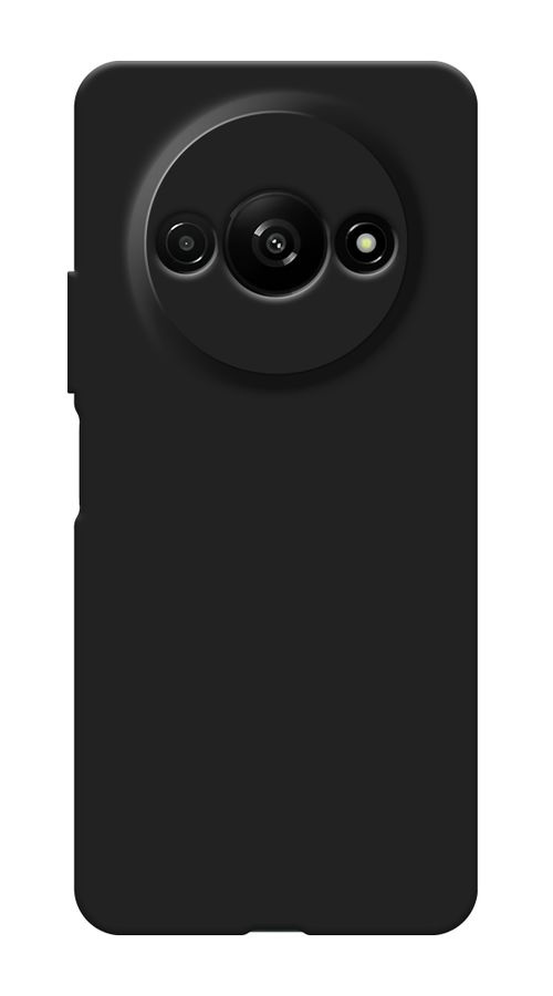 Матовый силиконовый чехол на Redmi A3/Poco C61 / Редми А3/Поко С61 с защитой камеры, черный  #1