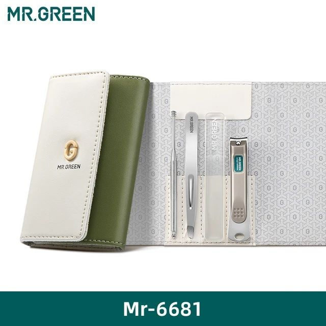 Маникюрный набор MR.GREEN Mr-6681 (4 в 1) щипцы, пилочка, пинцет, ушная палочка (нерж. сталь)  #1