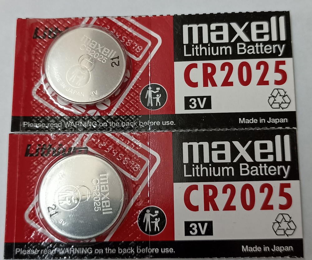 Maxell Батарейка CR2025, Li-ion тип, 2 шт #1