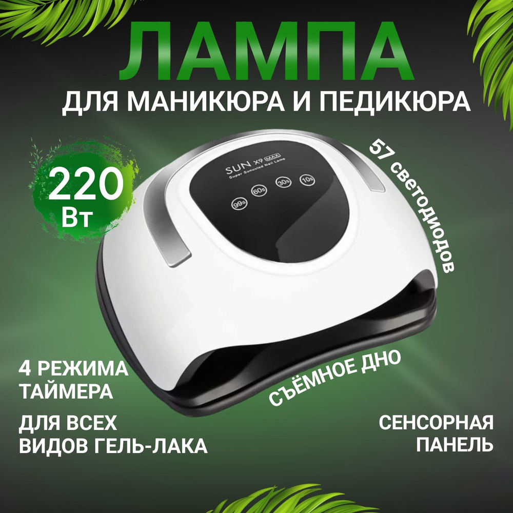 Лампа для сушки маникюра и педикюра SUN X9 MAX 220W #1