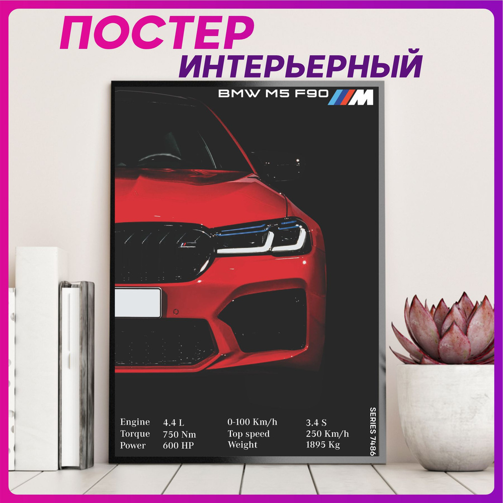 Декор для дома постер на стену интерьерный плакат bmw #1