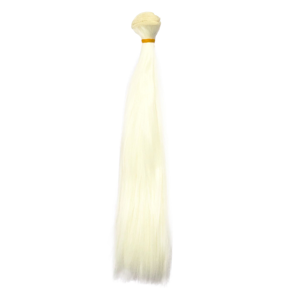 Волосы для кукол, трессы прямые, длина волос 25 см, ширина 100 см, цвет скандинавский блонд  #1