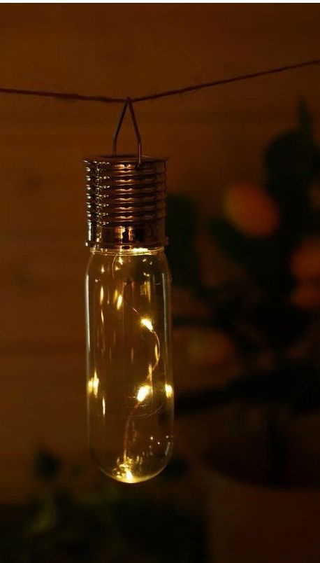 Светильник садовый на солнечной батарее в виде лампы накаливания  #1
