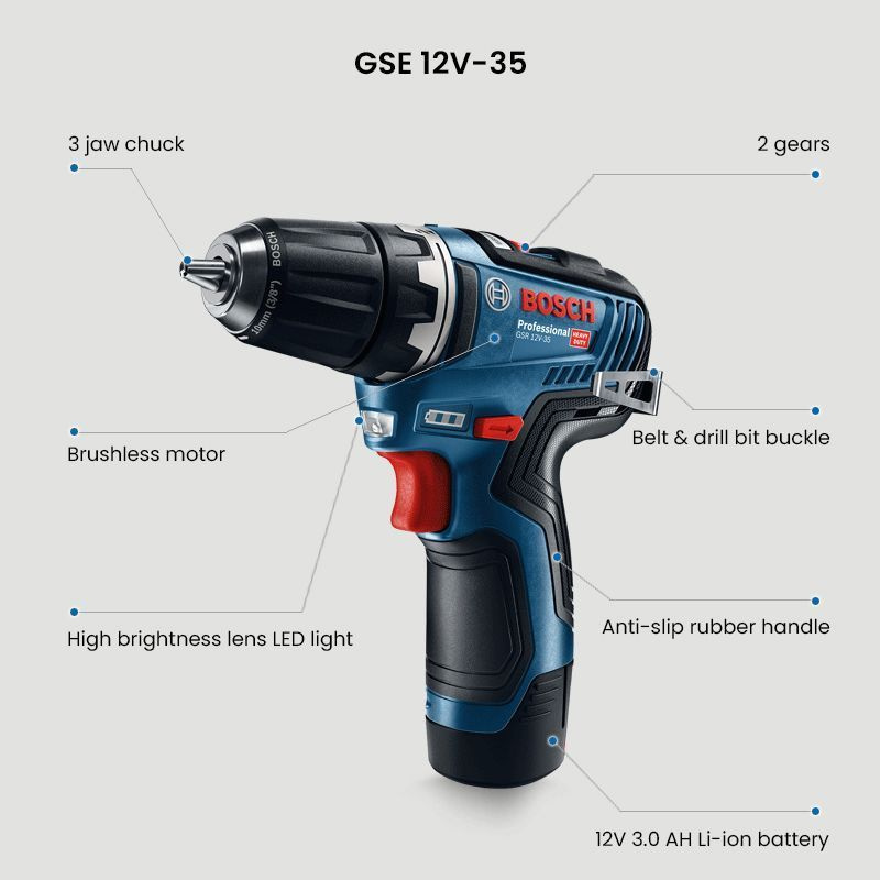 Bosch GSR 12V-35 Дрель-шуруповерт профессиональная сверхмощная  #1