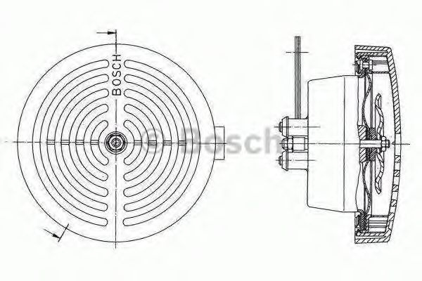 Bosch Сигнал звуковой для автомобиля, арт. 0 320 223 024, 1 шт. #1