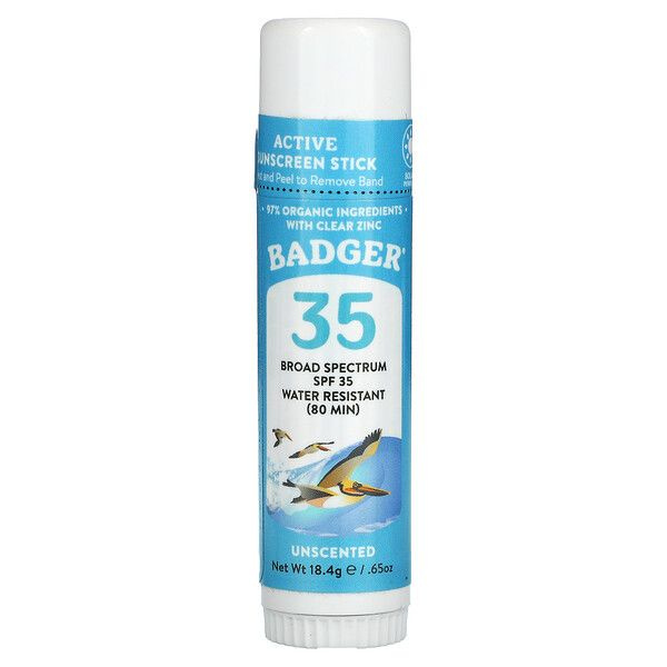 Badger Company, стик для лица, SPF 35, натуральное солнцезащитное средство, без запаха, 18,4 г  #1