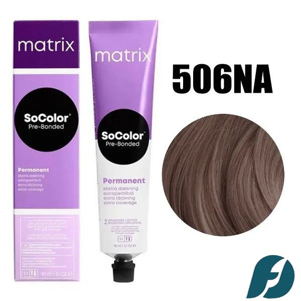 Matrix SOCOLOR Extra Coverage 506NA Крем-краска для зрелых волос Темный блондин натуральный пепельный, #1
