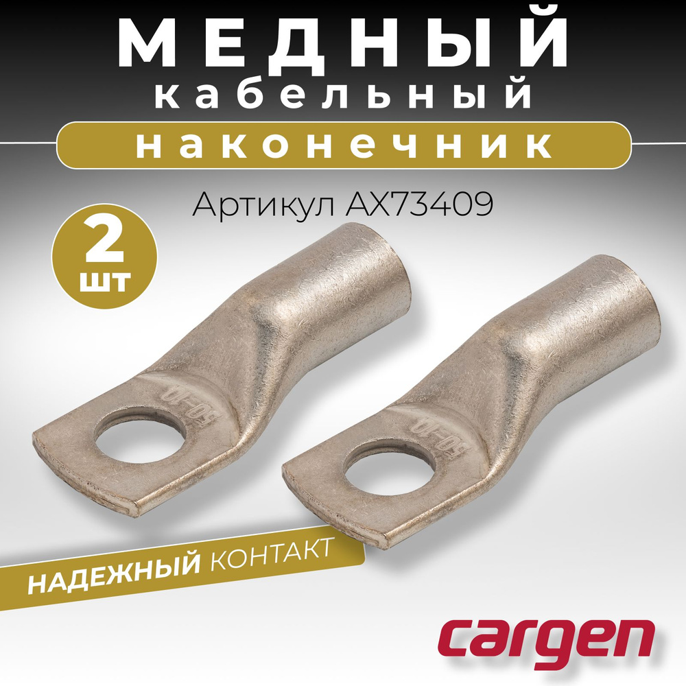 Наконечник кабельный 50 мм сечение медный луженый, ТМЛ (Р) 50-10 (комплект 2 шт)  #1