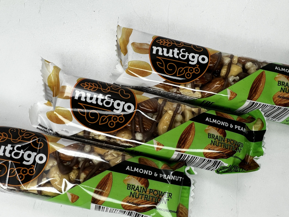 NUT&GO Ореховый батончик с арахисовой пастой 18 шт * 36 гр #1