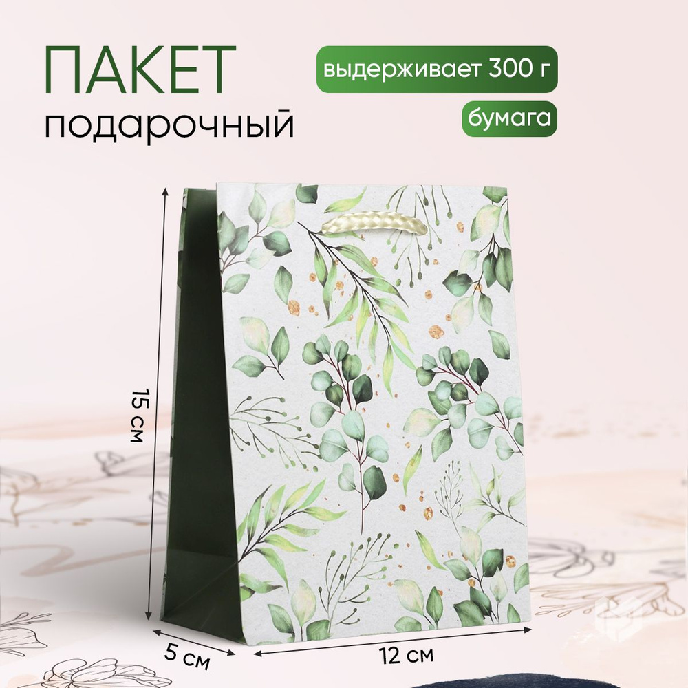 Пакет ламинированный подарочный вертикальный "Present for you", S 12 х 15 х 5,5 см  #1