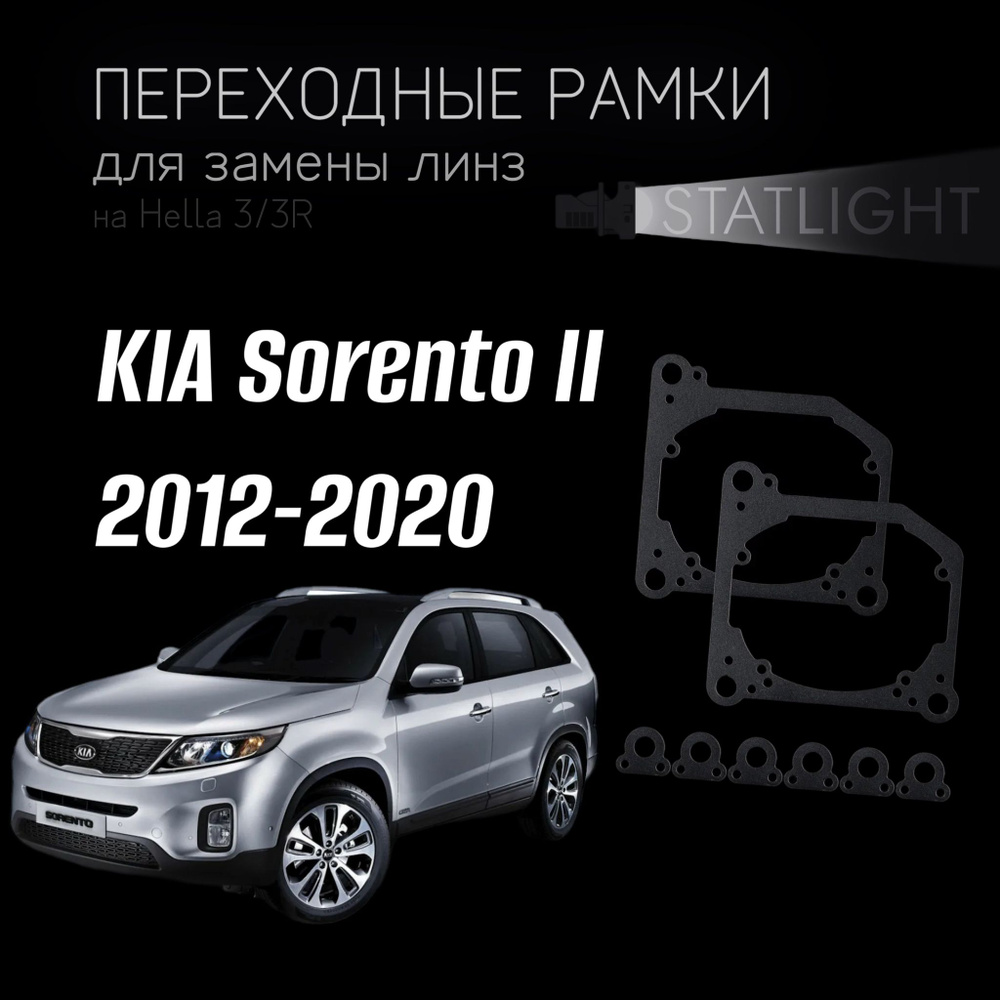 Переходные рамки для замены линз на KIA Sorento II 2012-2020 #1
