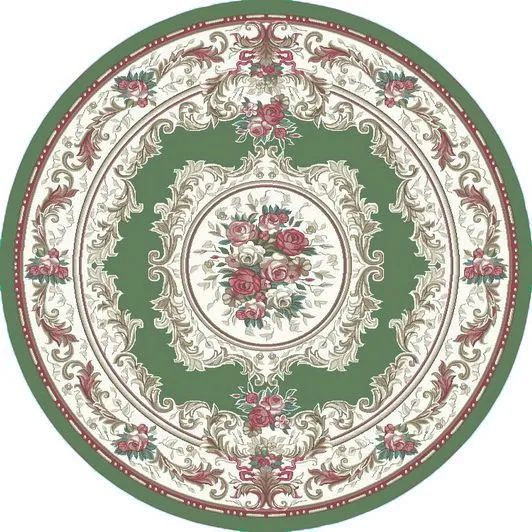 Витебские ковры Ковер Версаль (Ultra soft) 2508-А4 зеленый с цветами в классическом стиле прованс, кантри #1