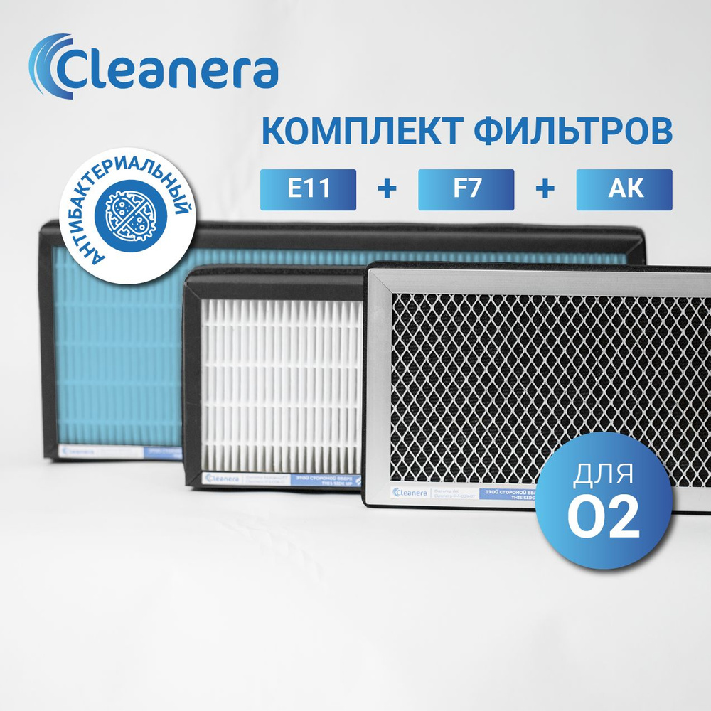 Комплект Фильтров для климатической установки O2 / О2 / 02 ( F7,E11, AK). Антибактериальный фильтр E11 #1