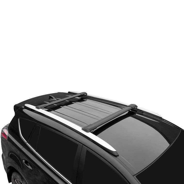Багажник на крышу LUX ХАНТЕР L55-B для BMW X3 (E83) черный, на рейлинги  #1