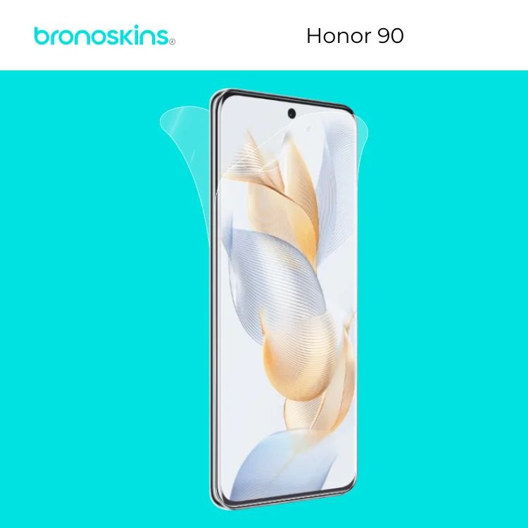 Защитная бронированная пленка на экран и заднюю панель Honor 90 (Глянцевая)  #1