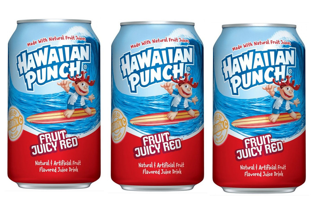 Газированный напиток Hawaiian Punch Juicy Red, 3 шт по 355 мл (США) #1
