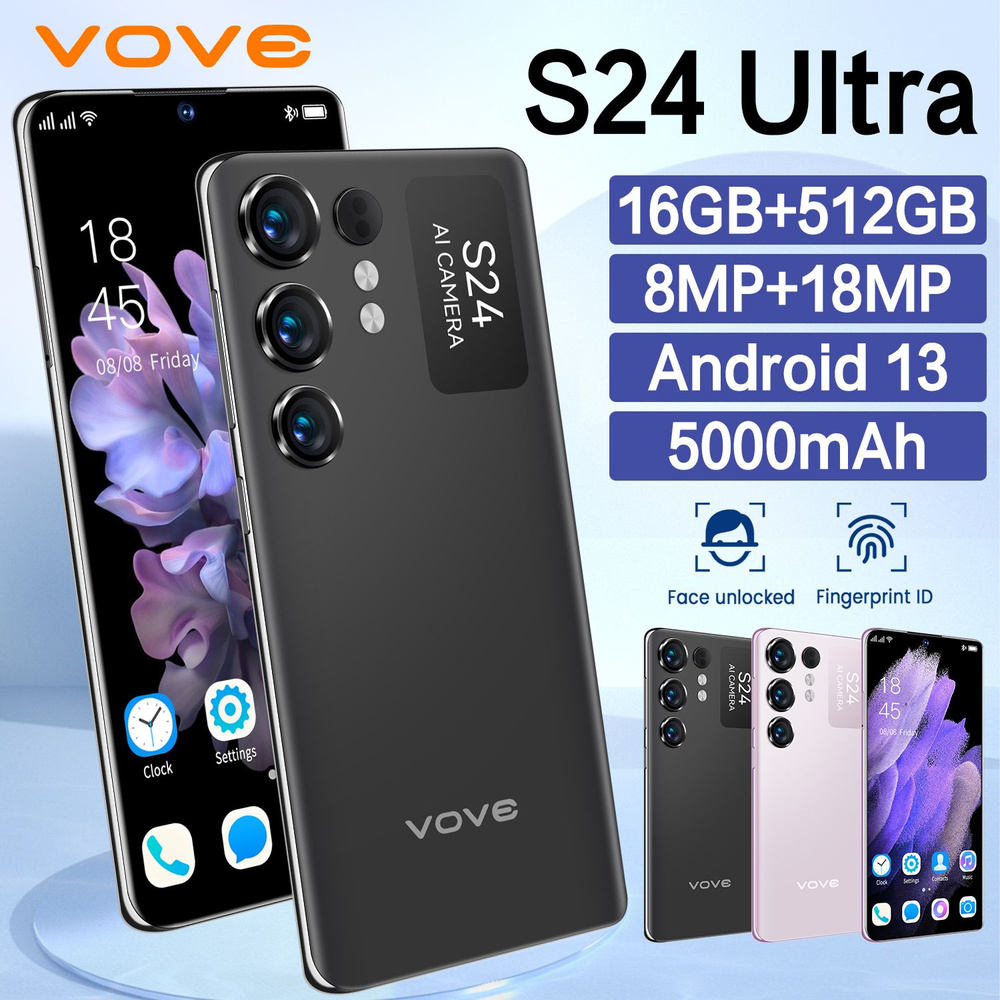 vove Смартфон S24-L EU 16/256 ГБ, черный #1