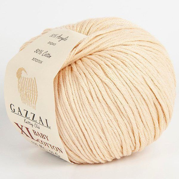 Пряжа Gazzal BABY COTTON XL 3445 натуральный (10 мотков) #1