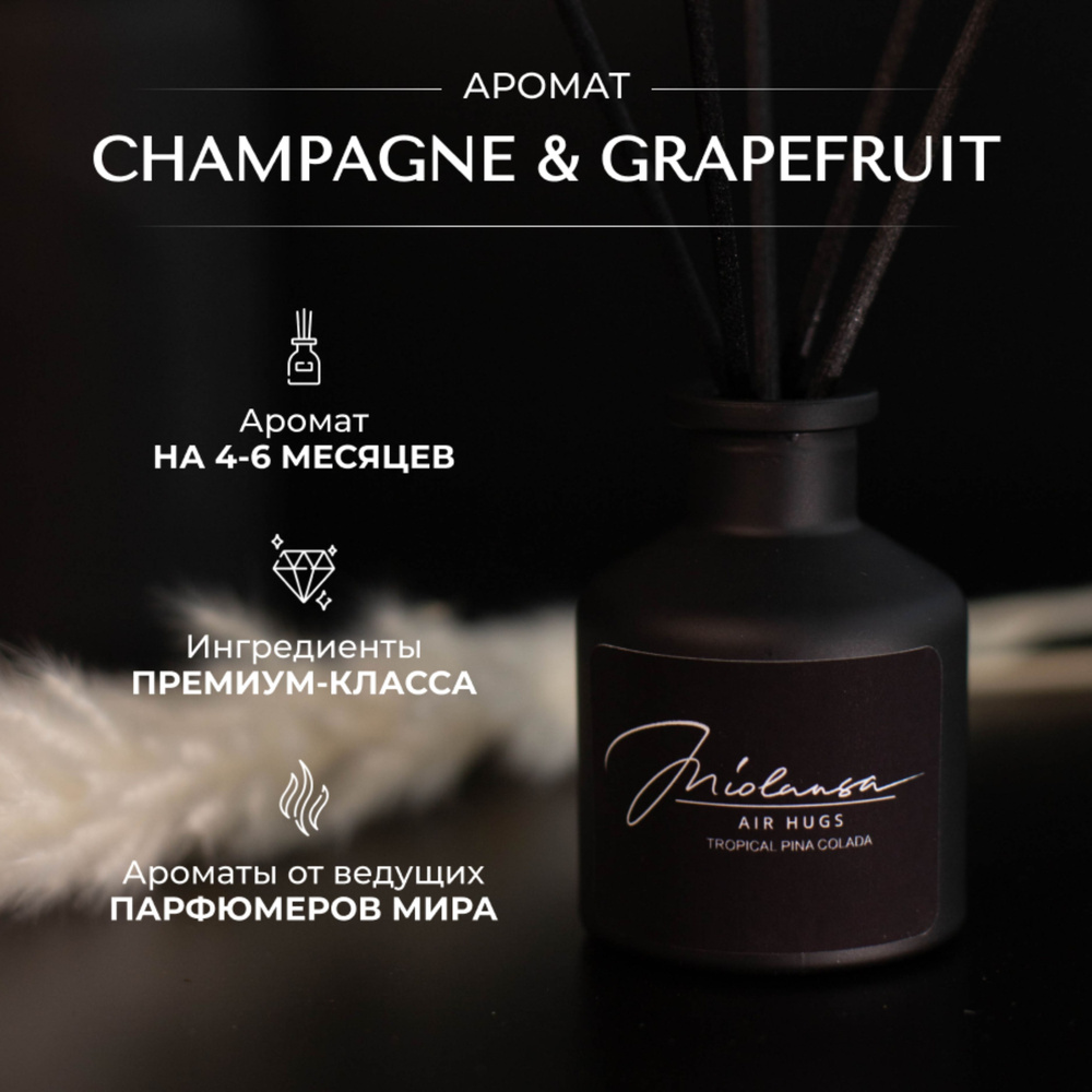 Ароматический диффузор для дома MIOLANSA Шампанское & Грейпфрут (Champagne & Grapefruit), 50 мл  #1