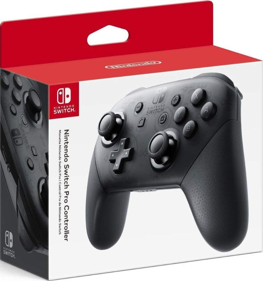 Nintendo Геймпад Nintendo Switch Pro Controller, чёрный, Проводной, Bluetooth, черный  #1