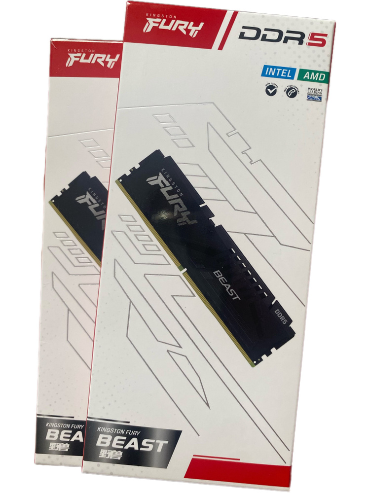 Kingston Fury Оперативная память Beast Black DDR5 6000 МГц 2x16 ГБ (KF560C40BB/16)  #1