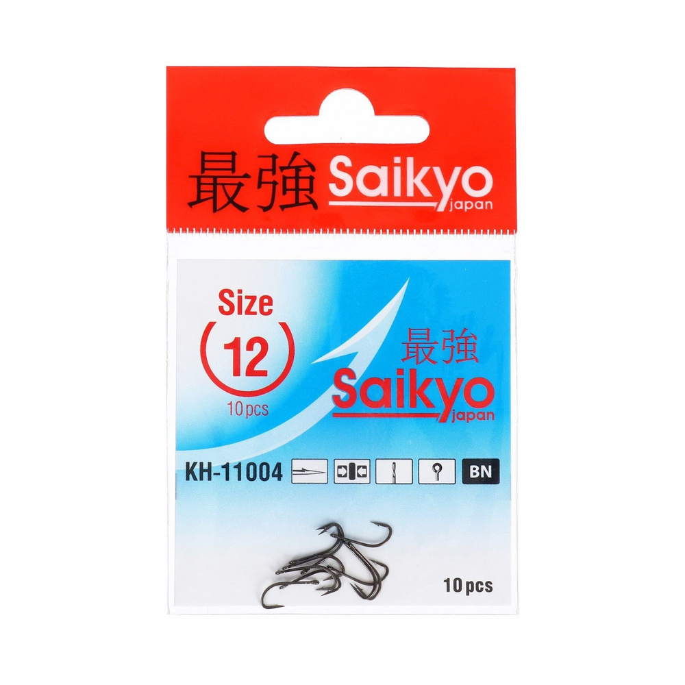 Крючки Saikyo KH-11004 Crystal BN № 12, 10 шт 9915127 #1