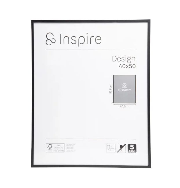 Рамка Inspire Design 40x50 см алюминий цвет черный #1